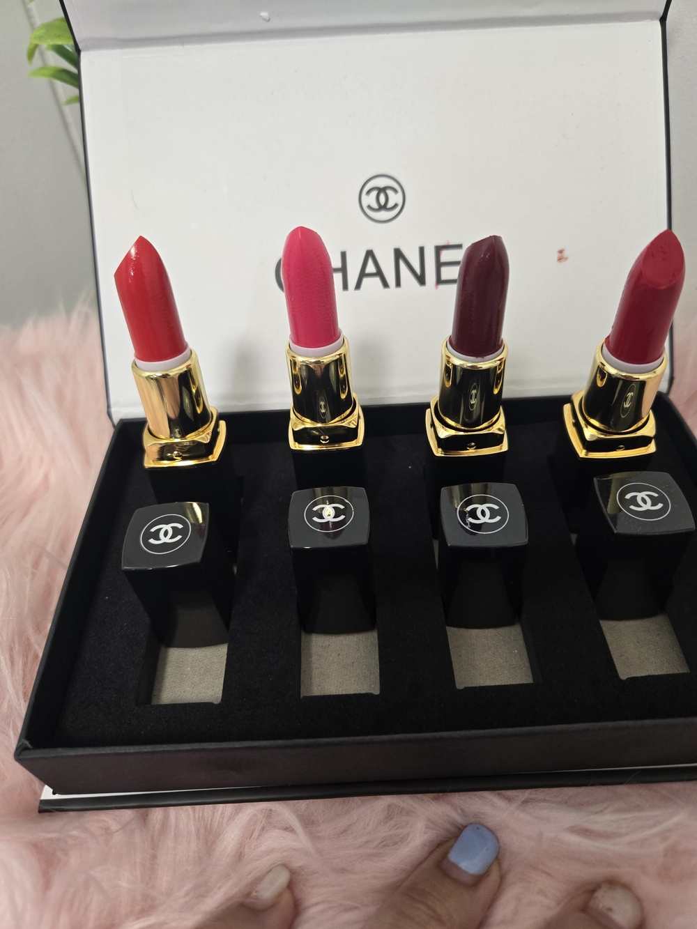 Chanel Assorted Lipstick Set in Red, Pink, Berry, and Deep Rose